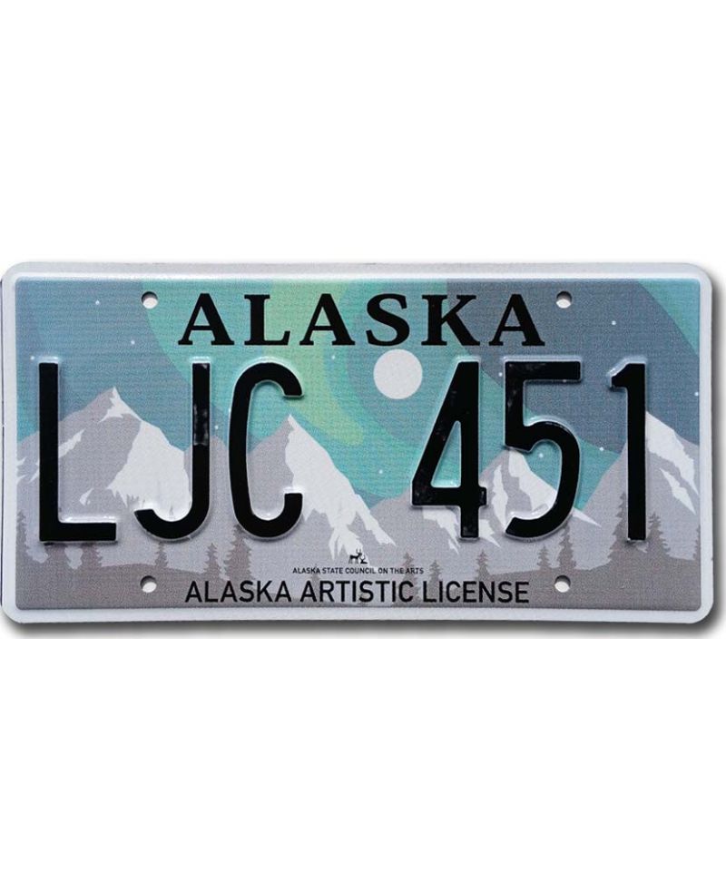 Tablica rejestracyjna USA Alaska Aurora Borealis LJC 451