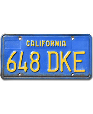 Tablica rejestracyjna USA California Blue 648 DKE