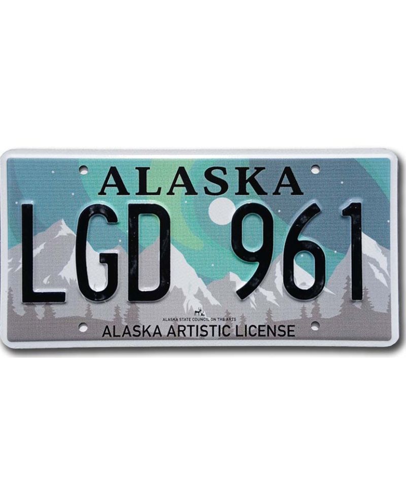 Tablica rejestracyjna USA Alaska Aurora Borealis LGD 961
