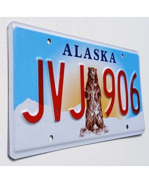 Tablica rejestracyjna USA Alaska Grizzly Bear JVJ 906