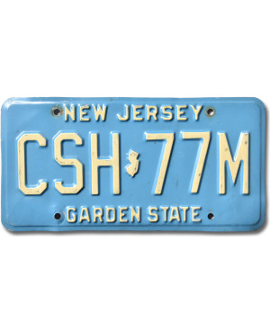 Tablica rejestracyjna USA New Jersey Garden State Blue CSH-77M