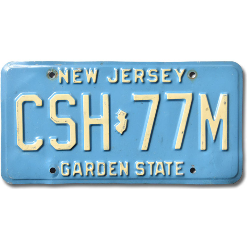 Tablica rejestracyjna USA New Jersey Garden State Blue CSH-77M