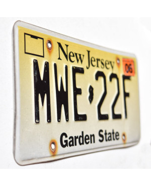 Tablica rejestracyjna USA New Jersey Garden State MWE-22F