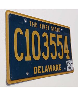 Tablica rejestracyjna USA Delaware The First State Blue C103554