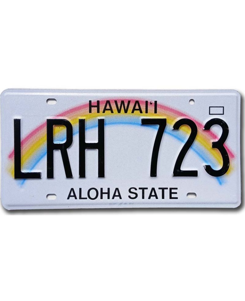Tablica rejestracyjna USA Hawaii Aloha Rainbow LRH 723