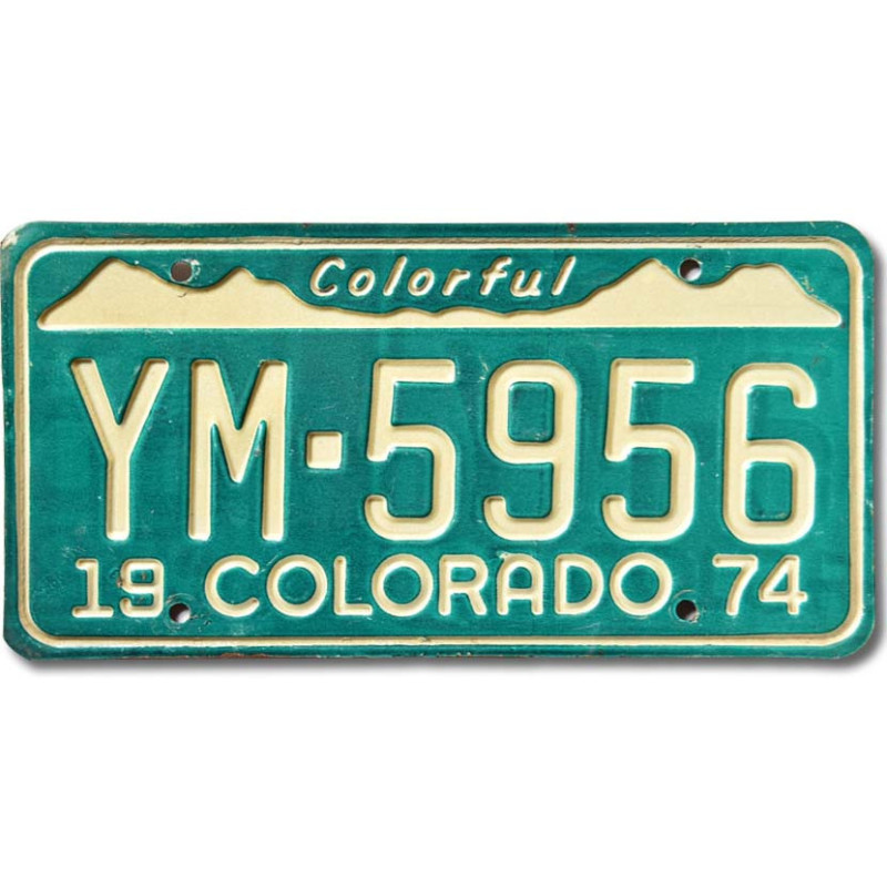 Tablica rejestracyjna USA Colorado 1974 Colorful YM-5956