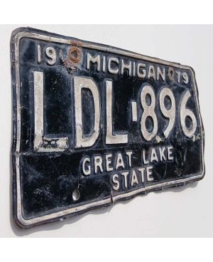 Tablica rejestracyjna USA Michigan 1979 Black LDL.896