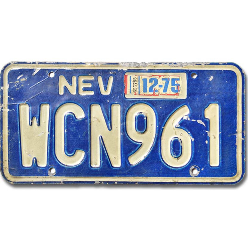 Tablica rejestracyjna USA Nevada 1975 Blue WCN961
