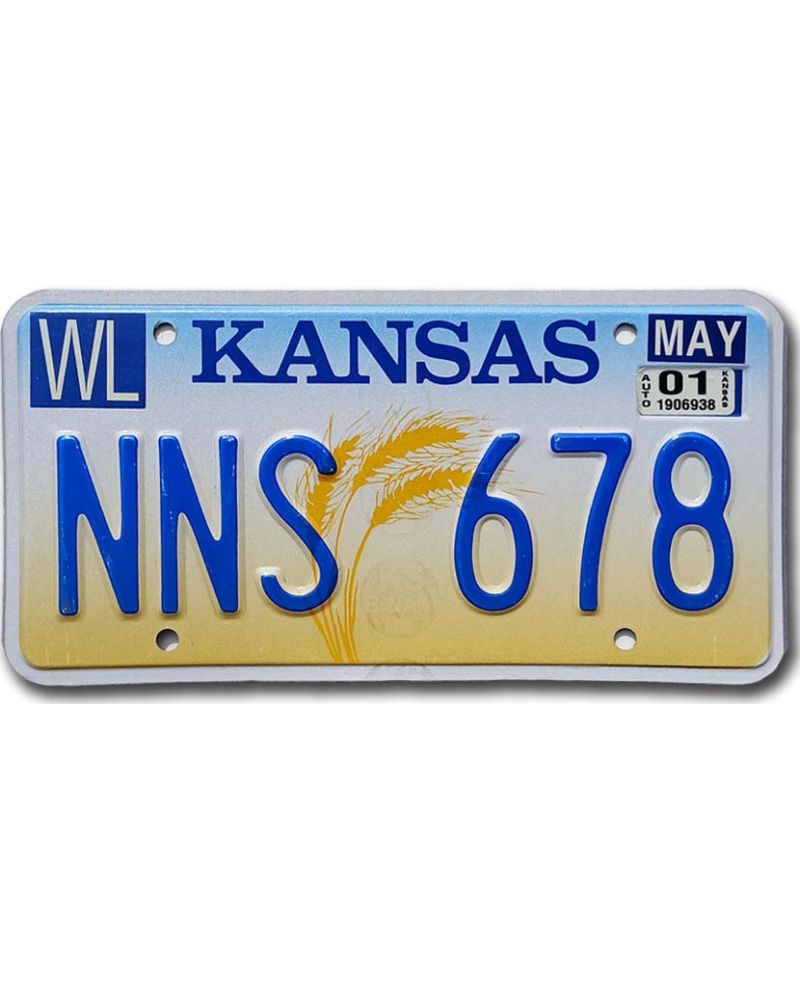Tablica rejestracyjna USA Kansas Wheat NNS 678