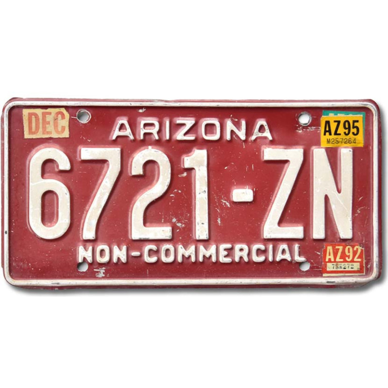Tablica rejestracyjna USA Arizona Red 6721-ZN