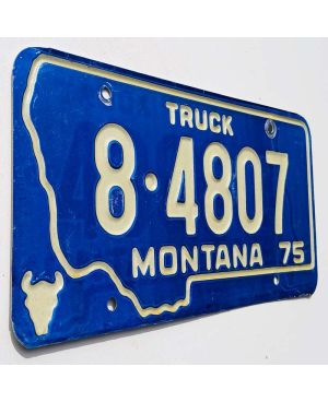 Tablica rejestracyjna USA Montana 1975 Blue Truck 8.4807