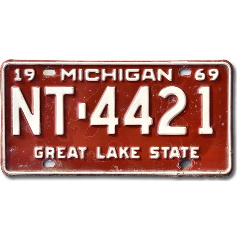 Tablica rejestracyjna USA Michigan 1969 Great Lake NT-4421