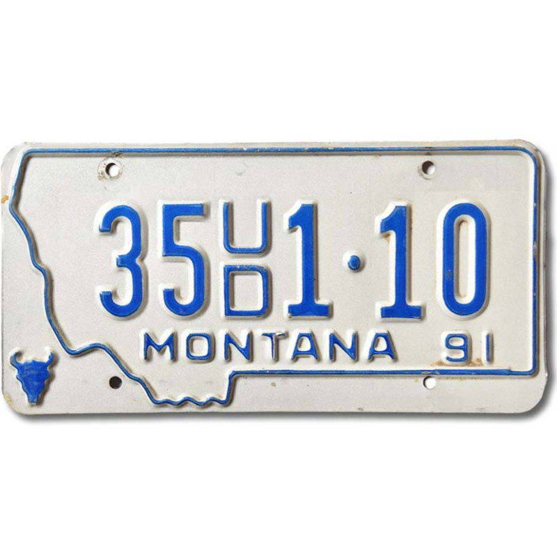Tablica rejestracyjna USA Montana 1991 White 35UD1-10