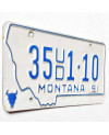Tablica rejestracyjna USA Montana 1991 White 35UD1-10