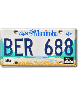Kanadyjska tablica rejestracyjna Manitoba Friendly BER 688