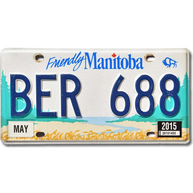 Kanadyjska tablica rejestracyjna Manitoba Friendly BER 688