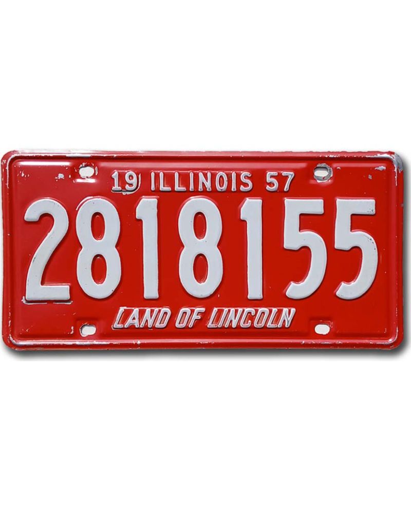 Tablica rejestracyjna USA Illinois 1957 Red 2818155