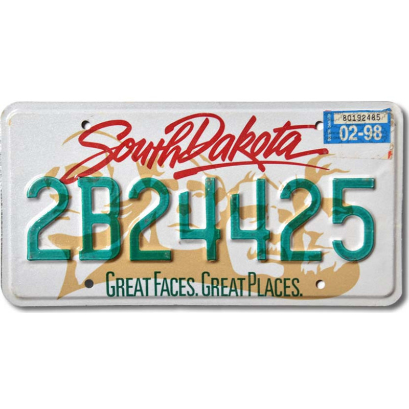 Tablica rejestracyjna USA South Dakota Great Faces
