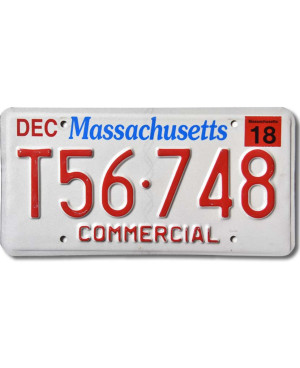 Tablica rejestracyjna USA Massachusetts Commercial T56-748