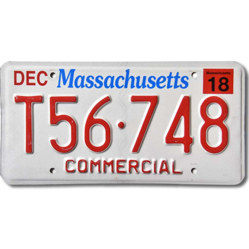Tablica rejestracyjna USA Massachusetts Commercial T56-748
