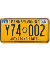 Tablica rejestracyjna USA Pennsylvania 1982 Keystone Y74 002