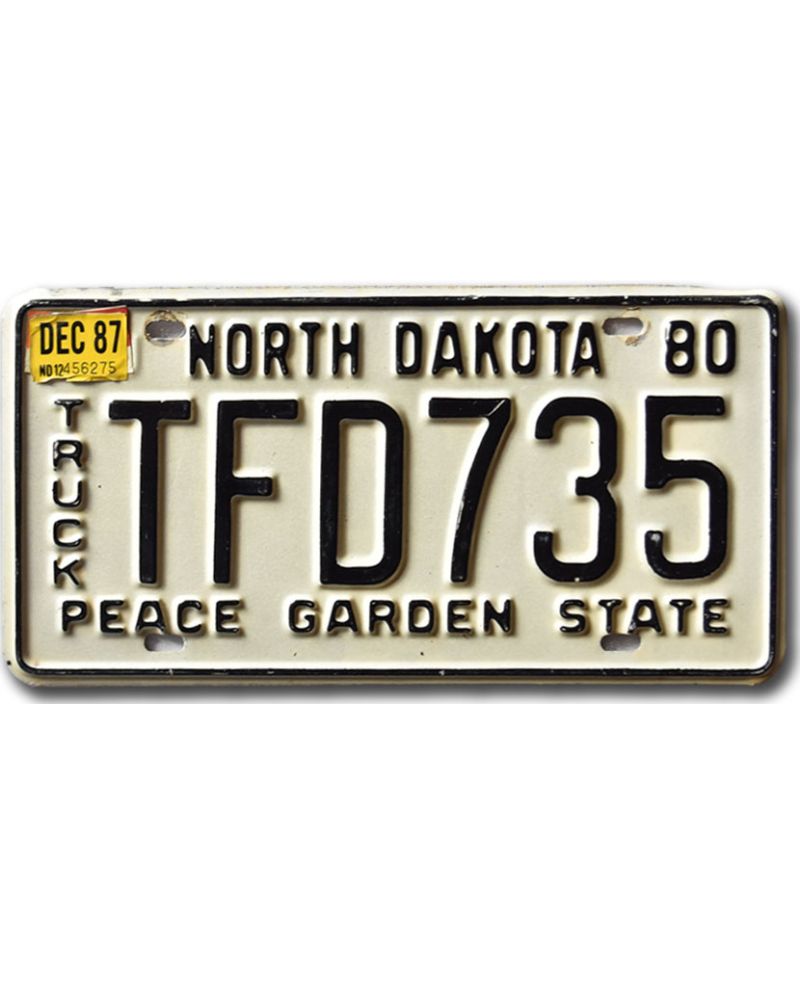 Americká SPZ North Dakota 1980 Peace Garden TFD735