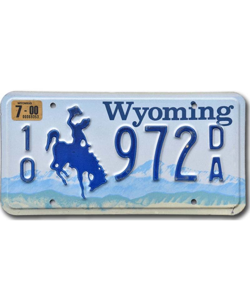 Tablica rejestracyjna USA Wyoming Blue Bronco 10-972DA