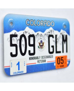 Motocyklowa Tablica Rejestracyjna USA Colorado Veteran 509 GLM