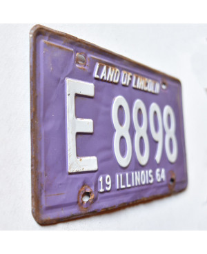 Tablica rejestracyjna USA Illinois 1964 Purple E 8898
