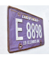 Tablica rejestracyjna USA Illinois 1964 Purple E 8898