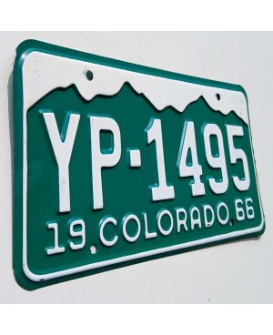 Tablica rejestracyjna USA Colorado 1966 Mountains YP-1495