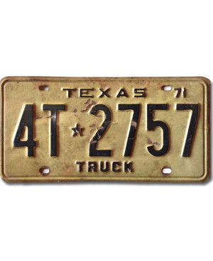 Tablica rejestracyjna USA Texas 1971 Truck 4T.2757