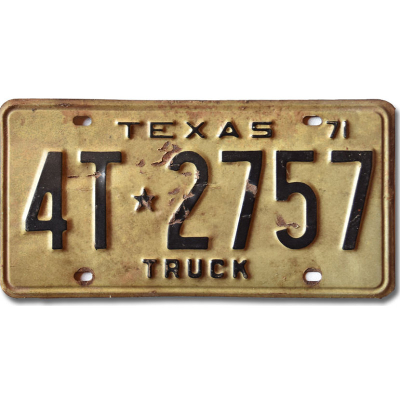 Tablica rejestracyjna USA Texas 1971 Truck 4T.2757