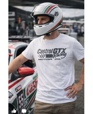 Pánské tričko Castrol GTX Racing Oil White