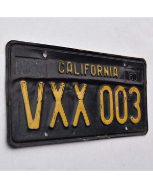 Tablica rejestracyjna USA California 1963 Black VXX 003