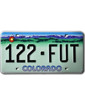 Tablica rejestracyjna USA Colorado Rocky Mountains 122-FUT