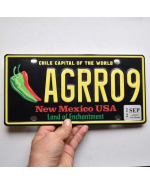 Tablica rejestracyjna USA New Mexico Chile Capital AGRR09