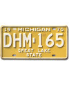 Tablica rejestracyjna USA Michigan 1970 Great Lake State DHM-165