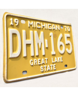 Tablica rejestracyjna USA Michigan 1970 Great Lake State DHM-165