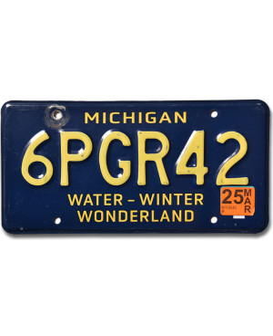 Tablica rejestracyjna USA Michigan Water Wonderland 6PGR42