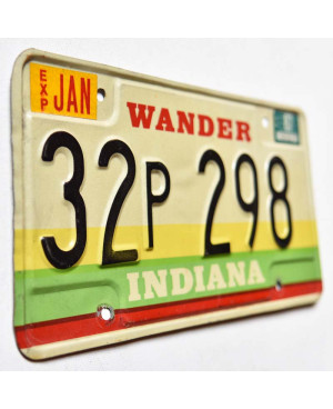 Tablica rejestracyjna USA Indiana 1987 Wander 32P298