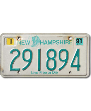 Tablica rejestracyjna USA New Hampshire Live Free 291894