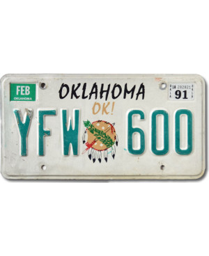 Tablica rejestracyjna USA Oklahoma OK