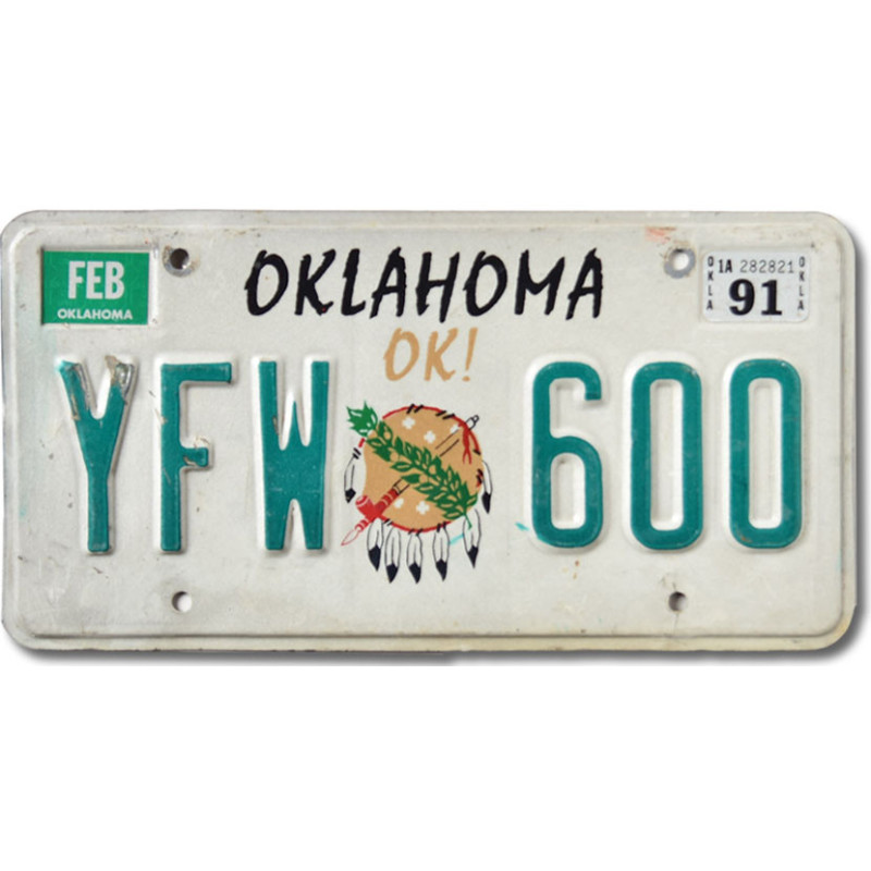 Tablica rejestracyjna USA Oklahoma OK