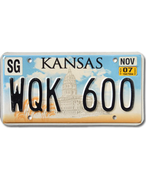 Tablica rejestracyjna USA Kansas Capitol