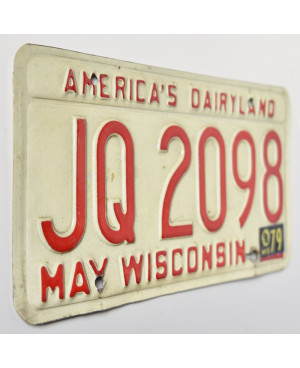 Tablica rejestracyjna USA Wisconsin 1979 Dairyland JQ 2098