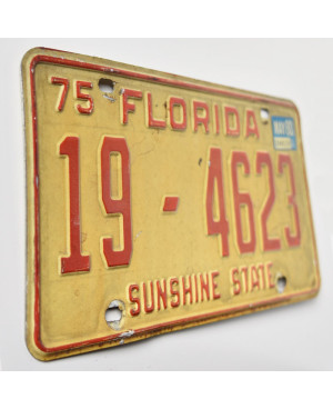 Tablica rejestracyjna USA Florida 1975 Sunshine State 19-4623