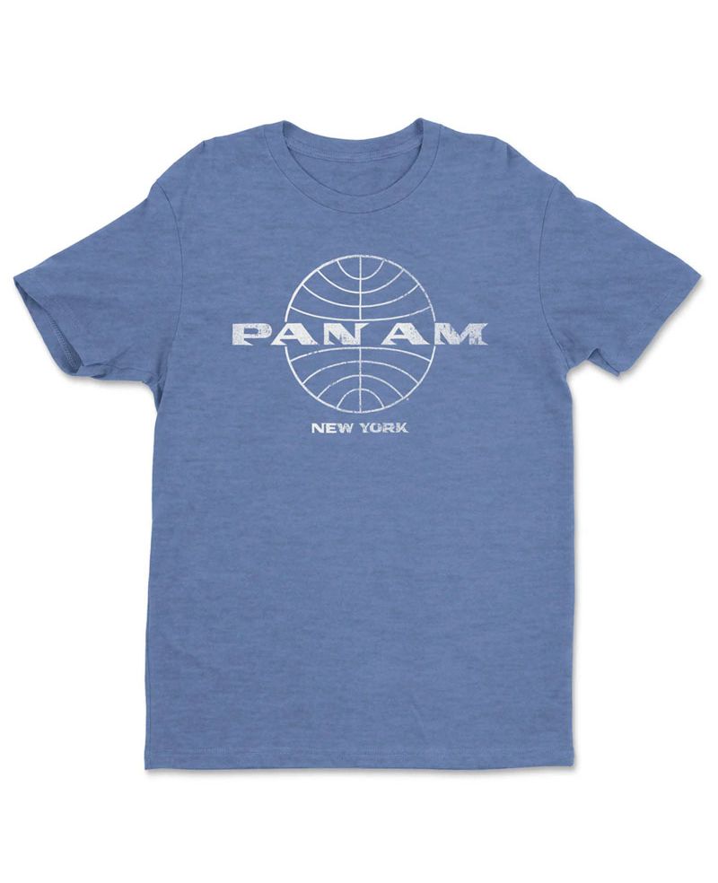 Koszulka męska Pan Am Vintage New York Blue Sky