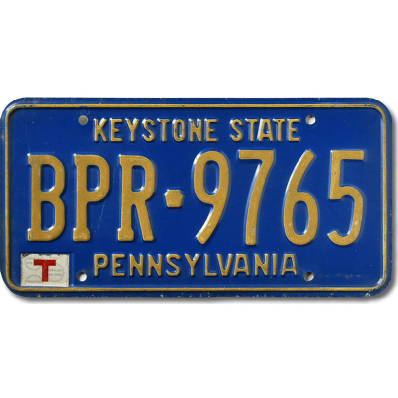 Tablica rejestracyjna USA Pennsylvania Keystone BPR-9765
