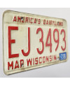 Tablica rejestracyjna USA Wisconsin 1978 Dairyland EJ 3493